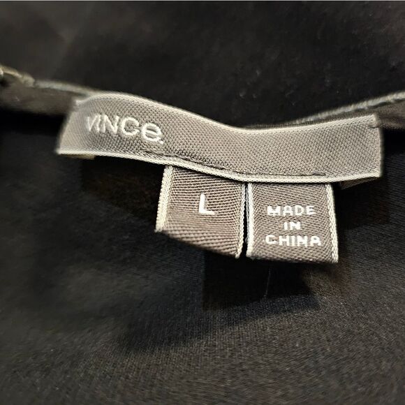 VINCE Black Midi Sheath Sleeveless Dress - Size Large - Picture 6 of 7